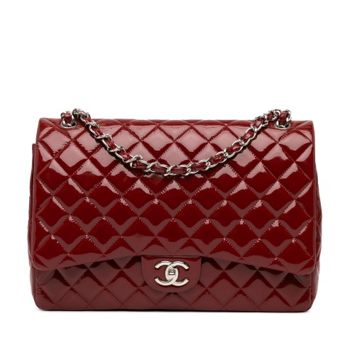 Chanel Maxi Classic Patent Double Flap