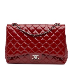 Chanel Maxi Classic Patent Double Flap