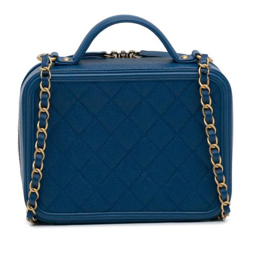 Chanel Medium CC Filigree Caviar Vanity Case