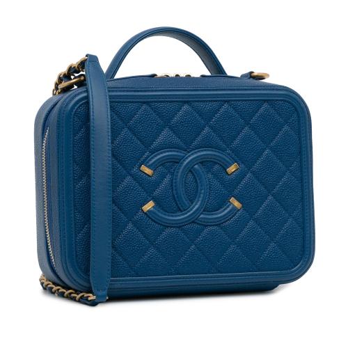 Chanel Medium CC Filigree Caviar Vanity Case