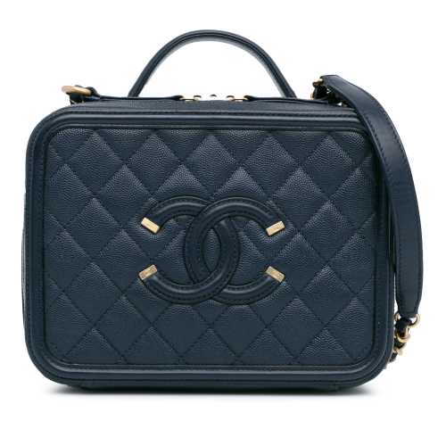 Chanel Medium Caviar CC Filigree Vanity Case