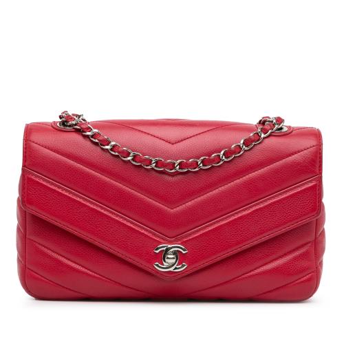 Chanel Medium Caviar Chevron Data Center Envelope Flap