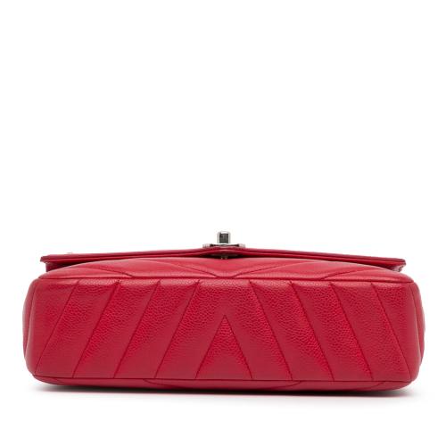 Chanel Medium Caviar Chevron Data Center Envelope Flap