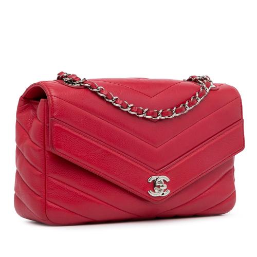 Chanel Medium Caviar Chevron Data Center Envelope Flap