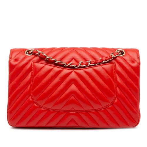 Chanel Medium Classic Chevron Lambskin Double Flap