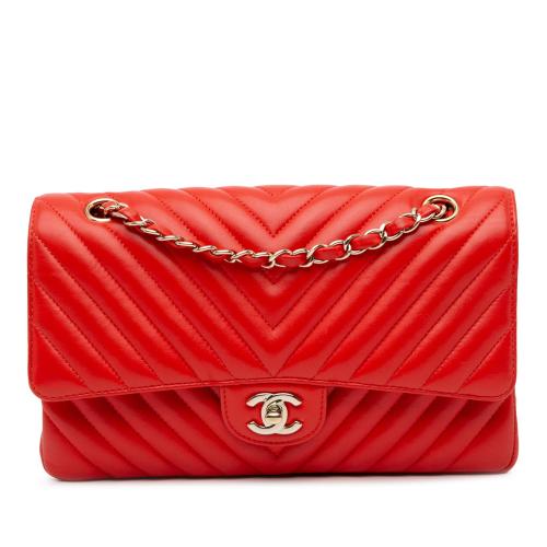 Chanel Medium Classic Chevron Lambskin Double Flap