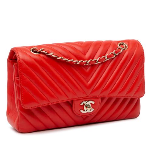 Chanel Medium Classic Chevron Lambskin Double Flap