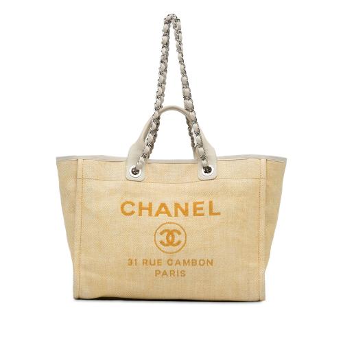 Chanel Medium Raffia Deauville Satchel