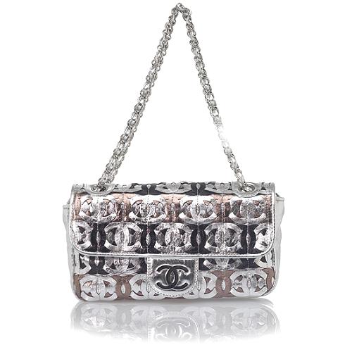 Chanel Metallic Crackled Shoulder Bag