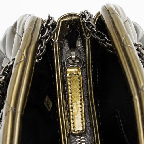 Chanel Metallic Patent Leather Just Mademoiselle Bowler Bag