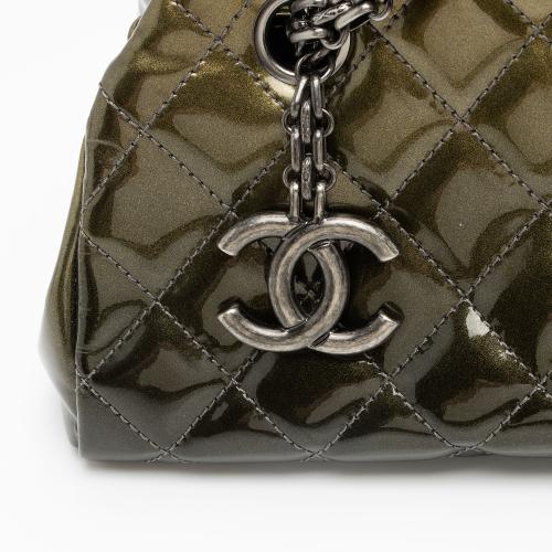 Chanel Metallic Patent Leather Just Mademoiselle Bowler Bag