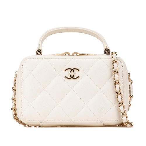 Chanel Mini CC Caviar Top Handle Vanity Case