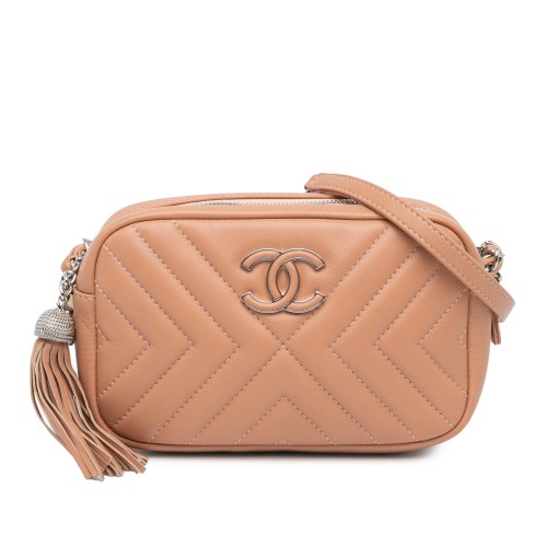 Chanel Mini CC Diagonal Chevron Camera Case