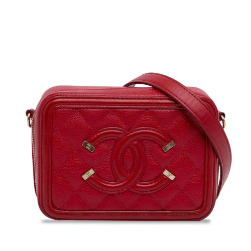 Chanel Mini CC Filigree Caviar Vanity Crossbody