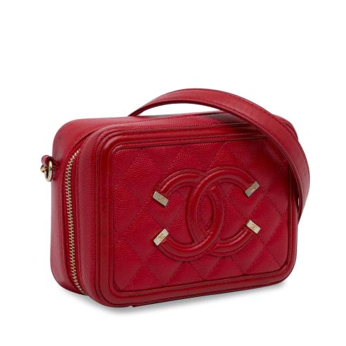 Chanel Mini CC Filigree Caviar Vanity Crossbody