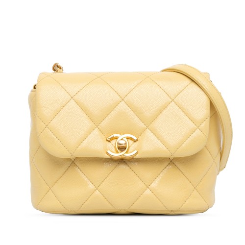 Chanel Mini CC Quilted Caviar Flap