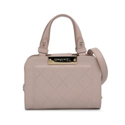 Chanel Mini Calfskin Label Click Shopping Tote