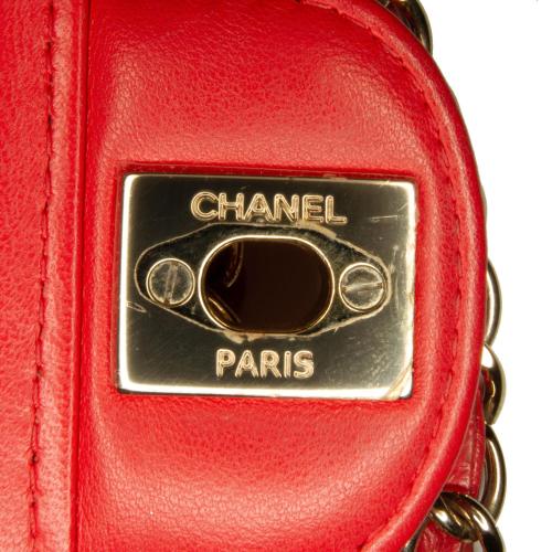 Chanel Mini Chevron Quilted Lambskin Rectangular Flap Bag