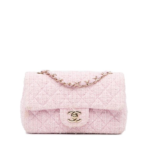 Chanel Mini Classic Rectangular Tweed Flap