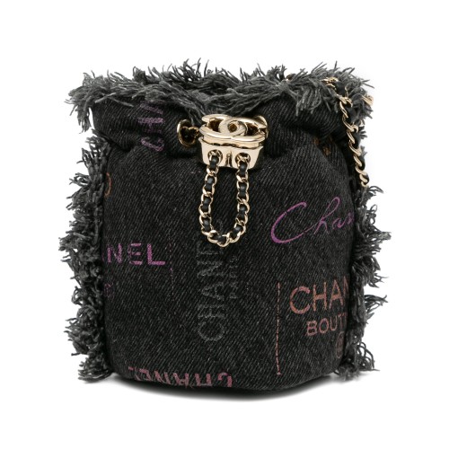 Chanel Mini Denim Mood Bucket with Chain