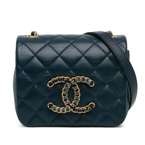 Chanel Mini Lambskin CC Crystal Full flap