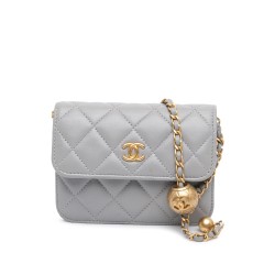 Chanel Mini Lambskin Pearl Crush Clutch On Chain