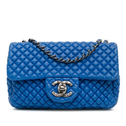 Chanel Mini Microquilted Lambskin Studded CC Flap