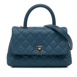 Chanel Mini Quilted Caviar Coco Top Handle Bag