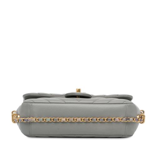 Chanel Mini Rectangular Chevron Lambskin Chain Around Flap