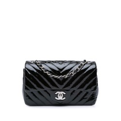 Chanel Mini Rectangular Classic Chevron Patent Single Flap