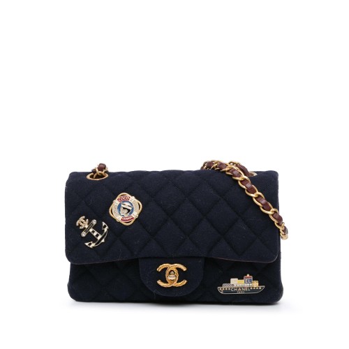 Chanel Mini Rectangular Classic Jersey Sailor Single Flap