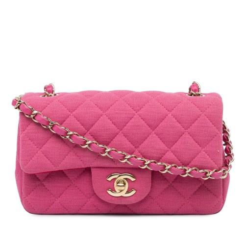 Chanel Mini Rectangular Classic Jersey Single Flap