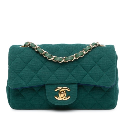 Chanel Mini Rectangular Classic Jersey Single Flap