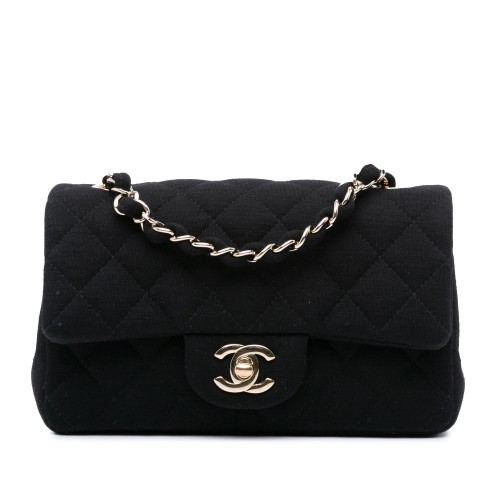 Chanel Mini Rectangular Classic Jersey Single Flap