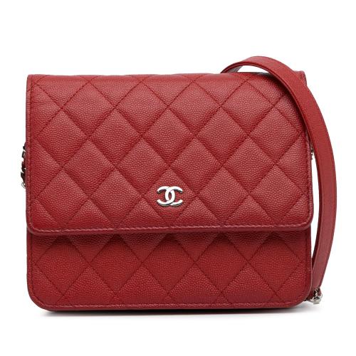 Chanel Mini Square Caviar Wallet on Chain