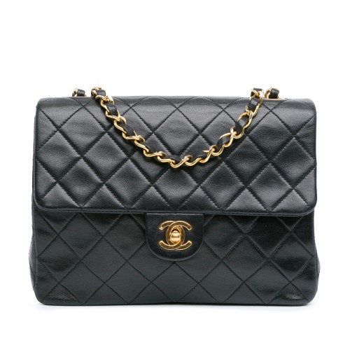 Chanel Mini Square Classic Lambskin Leather Single Flap Bag