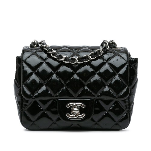 Chanel Mini Square Classic Patent Single Flap