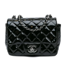 Chanel Mini Square Classic Patent Single Flap