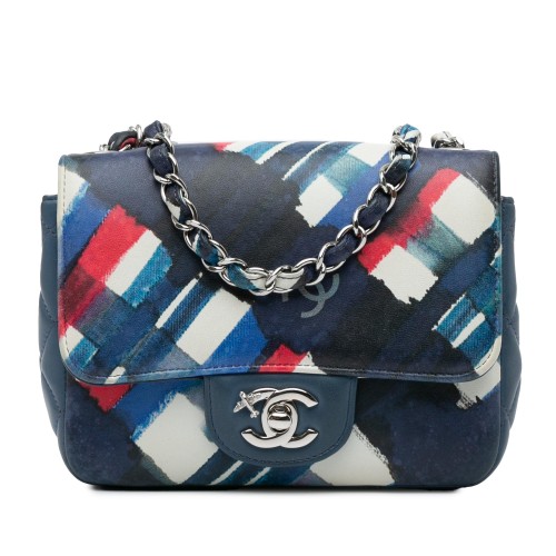 Chanel Mini Square Classic Printed Lambskin Airlines Flap