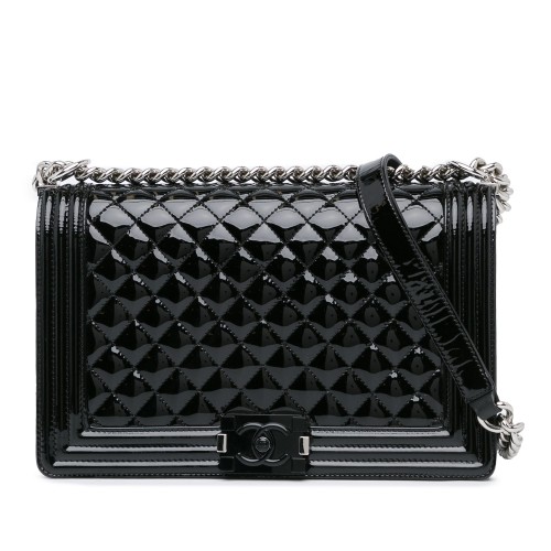 Chanel New Medium Patent Boy Flap