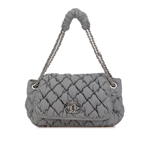 Chanel Nylon Quilted Bubble Accordion Chain Flap