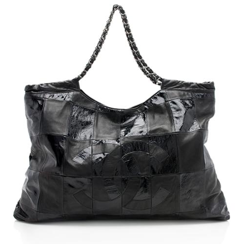 Chanel Patent Leather Brooklyn Ligne Cabas Tote