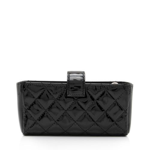 Chanel Patent Leather CC O-Mini Phone Clutch