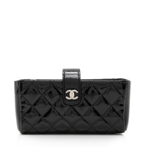 Chanel Patent Leather CC O-Mini Phone Clutch