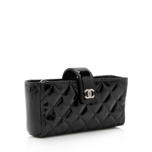 Chanel Patent Leather CC O-Mini Phone Clutch