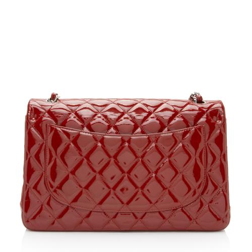 Chanel Patent Leather Classic Jumbo Double Flap Bag