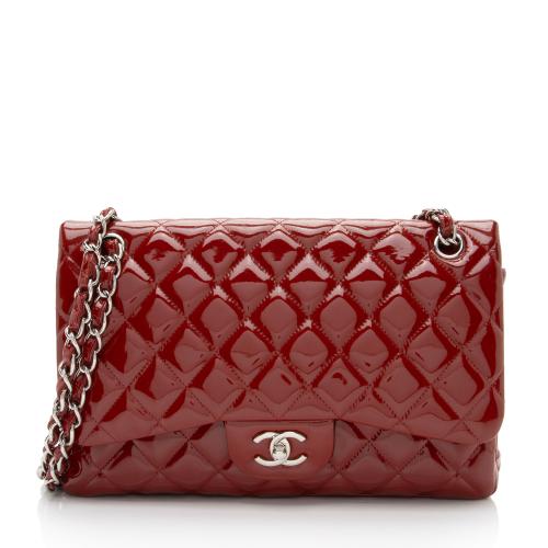 Chanel Patent Leather Classic Jumbo Double Flap Bag