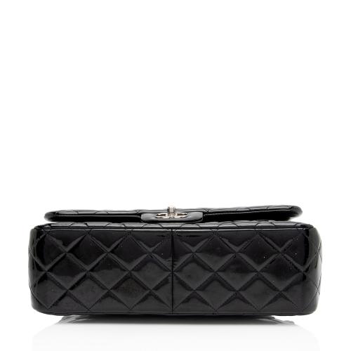 Chanel Patent Leather Classic Jumbo Double Flap Bag