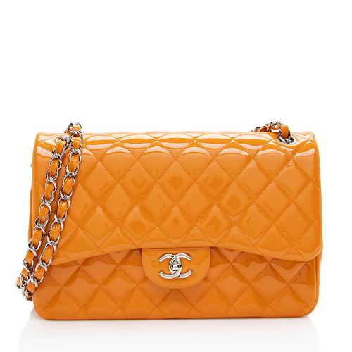 Chanel Patent Leather Classic Jumbo Double Flap Bag