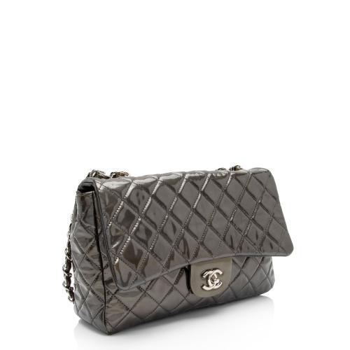 Chanel Patent Leather Classic Jumbo Single Flap Bag